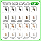 Furniture Markers Touch Up, 20 Colors Wood Filler Sticks, Wood Wax Crayons - Image 2