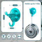 Antimbee Suction Cup Hooks, 5 Pack Shower Wall Suction Cup Hangers, Heavy Duty - Image 3