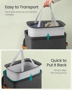 SONGMICS Laundry Basket, 26.4 Gal. Laundry Hamper, Easy Assembly, - Image 5