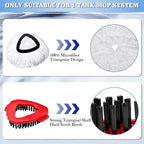 2 Pcs Mop Scrub Brush Head and 1 Mop Base Part Part Replacement Compatible - Image 3