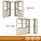 Corner Closet System with 6 Drawers, Closet Organizer System with 14 Shelves & - Image 7