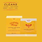Leather Honey Cleaner Wipes: Clean Leather On-The-Go. 10 Cleaning Wipes - Image 2