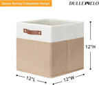 DULLEMELO Cube Storage Bins, Collapsible foldable Linen Canvas Closet Storage - Image 2