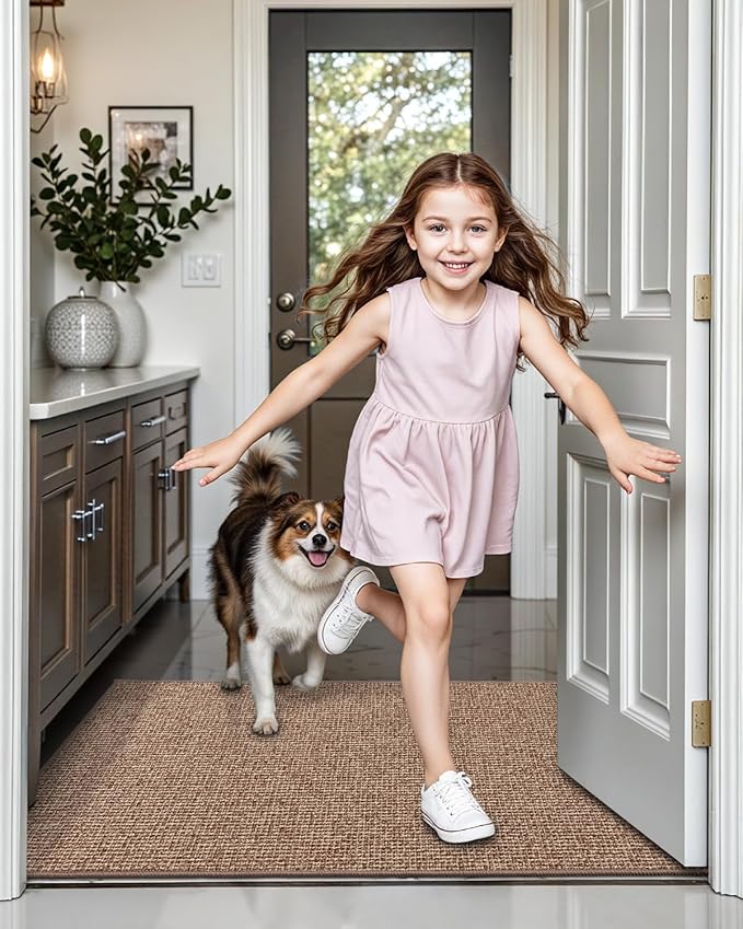 LUMI Indoor Door Mat 36"x59", Ultra Thin Low Profile Non-Slip Doormat - Image 5