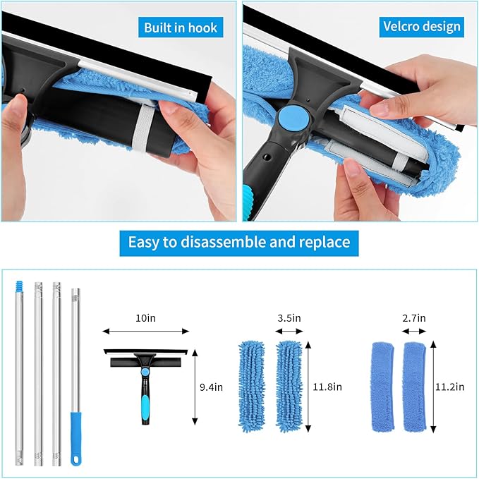 Professional 72'' Window Squeegee Cleaning Washing Tool/Kit - Image 5