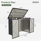 Aoxun 3.3' x 5.6' Metal Storage Shed - Image 5