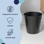 happimess HPM1113A Nolan Modern Classic Smooth Steel 2-Gallon Wastebasket - Image 3