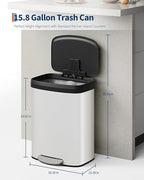 Garvee 16 Gallon / 60 Liter Metal Trash Can - Image 6