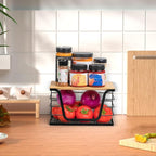 Wetheny Trash Bag Holder with Bamboo Top and Mesh Bottom, Stackable Garbage Bag - Image 6