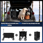 Moon Lence Large Collapsible Folding Wagon Cart Heavy Duty Folding Garden - Image 6