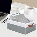 DULLEMELO Small Storage Basket for Organizing, Foldable Fabric Bins for Home - Image 6