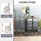 GOFLAME 15-Drawer Rolling Storage Cart, Utility Cart - Image 5