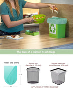 4-6 Gallon Small Trash Bags Compostable Trash Bags, AYOTEE 60 Count Ultra - Image 3