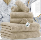 VOOVA & MOVAS Tan Bath Towels by VOOVAMOVAS