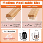 Chair Leg Floor Protectors Medium 24Pcs, Silicone Chair Leg Protectors - Image 2