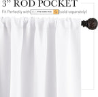 RYB HOME White Curtains for Bedroom - Image 3