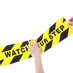 Boao 6 Pieces Watch Your Step Stickers Sign 6 x 24 Inch Caution Watch Your Step - Image 5