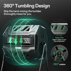 VIVOSUN Outdoor Tumbling Composter Dual Rotating Batch Compost Bin, 43 Gallon - Image 3