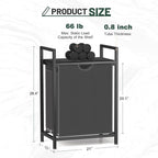 Laundry Sorter with Removable Bag, 16 Gallons Laundry Hamper with Adjustable - Image 5