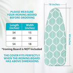 Wide Ironing Board Cover and Pad 18 x 49 inch Heat Reflective - Image 6
