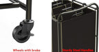 Simple Houseware Heavy Duty 3-Bag Laundry Sorter Rolling Cart - Image 7