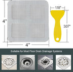 80PCS 4"x4" Disposable Hair Drain Stickers, Anti-Blocking Filter Screen - Image 6