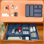 Drawer Organizers, Storage Plastic Desk Bins Stackable Organizers Tray - Image 4