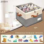 2 Pack Shoe Organizer for Closet, Adjustable Shoe Box Storage Containers - Image 6