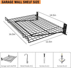6 Pack Foldable Wall Shelf, Wall Mounted Garage Storage Shelves, Heavy Duty - Image 3