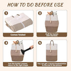 Woven Laundry Basket for Clothes, 100 L Large Rectangle Laundry Hampers - Image 8