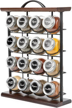Orii 16 Jar Acacia Wood & Metal Wire Spice Rack by Orii