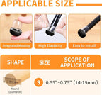 Ezprotekt 24 Pcs Extra Small Clear Chair Leg Sliders - Image 2