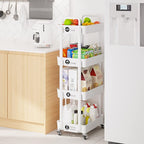 Laiensia 4-Tier Storage Cart, Mobile Shelving Unit Cart - Image 4