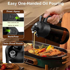 2-in-1 Glass Oil Dispenser & Sprayer - 16oz/470ml Leakproof Olive Oil Sprayer - Image 2