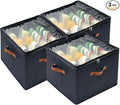 Shoe Organizer for Closet, 3 Pack Shoe Storage Bins by Vexalora