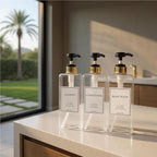 Modern Gold Design Large 27 oz Shampoo and Conditioner Dispensers - Image 3