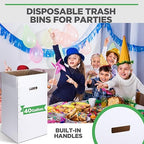 Tioncy 5 Pcs Cardboard Trash Cans Disposable and Reusable Corrugated Cardboard - Image 7