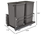 Rev-A-Shelf 53WC-1527SCDM-213 Double 27 Quart Pull-Out, Orion Gray - Image 10