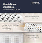 homerella® Bathtub Mat Non Slip 35x16, Incl. Hooks - Image 4