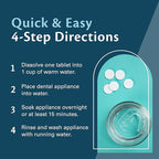 Retainer Cleanser Tablets Cleaner, Removes Odors Discoloration Stains and - Image 6