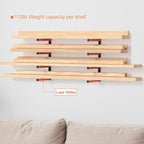 NANANARDOSO Wall Mount Wood Organizer and Lumber Storage, Heavy Duty Metal Shelf - Image 5