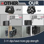 3-H Stainless Steel Broom Holder Wall Mount 6-Pack- Heavy Duty Mop Organizer - Image 2