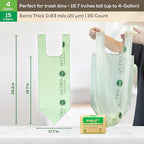 ANECO 4 Gallon Compostable Food Waste Bags - Image 7