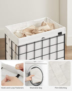 SONGMICS Laundry Hamper, 23.8 Gal. Laundry Basket, Collapsible Clothes Hamper - Image 3