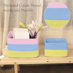 Hopegiver Woven Storage Baskets 15x11x10 Inch, 1 Pack Collapsible Cube Storage - Image 3