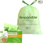 Responsible Products Kitchen Bin Liners, Certified Compostable, Heavy Duty by ResponsibleProducts%C2%AE