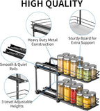 RCHYFEED Spice Organization for Cabinet, 2 Tier Pull Out Spice Rack for - Image 5