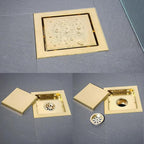 RANDOM Brushed Gold Shower Drain Square - Image 8