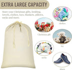 12 Pieces 28" x 36" Canvas Laundry Bags Bulk Large Cotton Laundry - Image 3