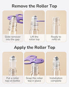 ULG 24-Pack Essential Oil Roller Bottles 10ml, Empty Bottles - Image 4